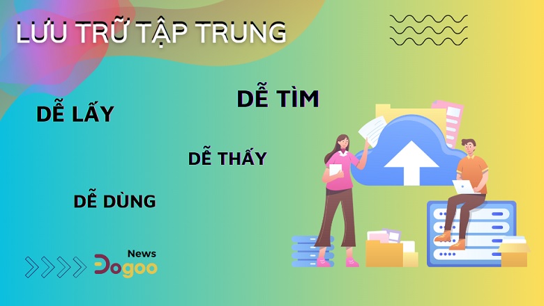 Lưu trữ dữ liệu tập trung giúp thuận lợi cho việc cộng tác