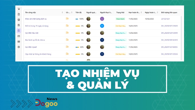 tạo và quản lý nhiệm vụ hiệu quả