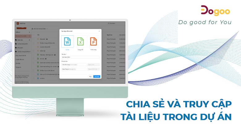 chia sẻ tài liệu dự án trong doanh nghiệp Dogoo Work