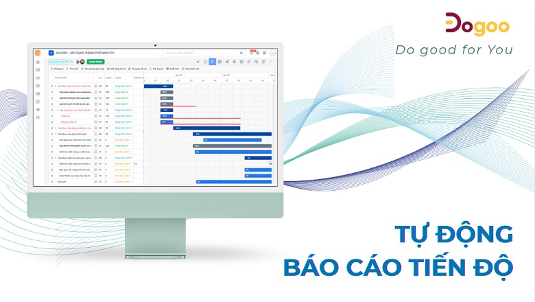 Tự động báo cáo tiến độ online