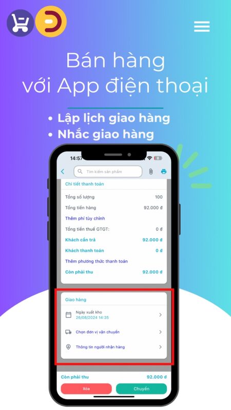 ứng dụng bán hàng doPOS app trên điện thoại