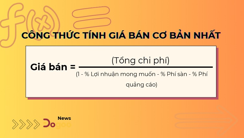 công thức tính giá cơ bản trên sàn TMĐT