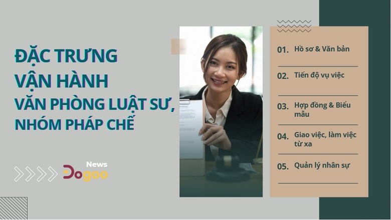 Đặc trưng vận hành của văn phòng luật sư, nhóm pháp chế