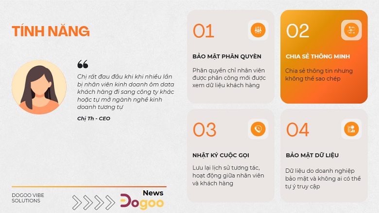 các tính năng CRM khách yêu cầu Dogoo Vibe thực hiện